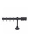 Import Hellas Metallic Curtain Pole No2 Single Φ25mm 140cm Black Checkmate