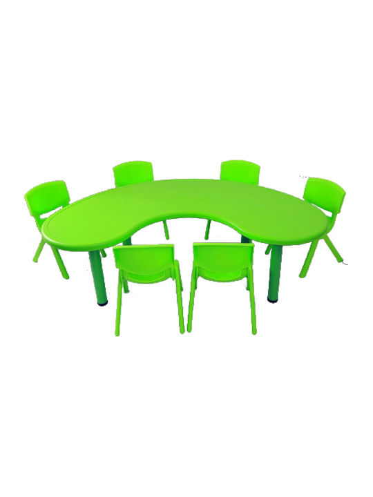Kinder Tischset mit Stühlen aus Plastik Green F...