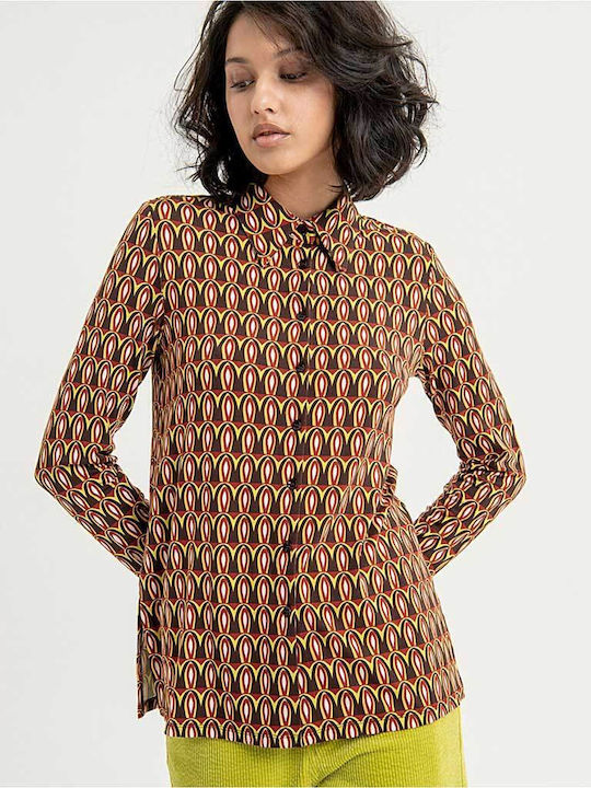 Surkana Women's Long Sleeve Shirt Brown