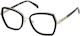 Tous Metal Eyeglass Frame Brown Tortoise VTOB65...