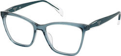 Tous Damen Acetat Brillengestell Blau VTOB57 0855
