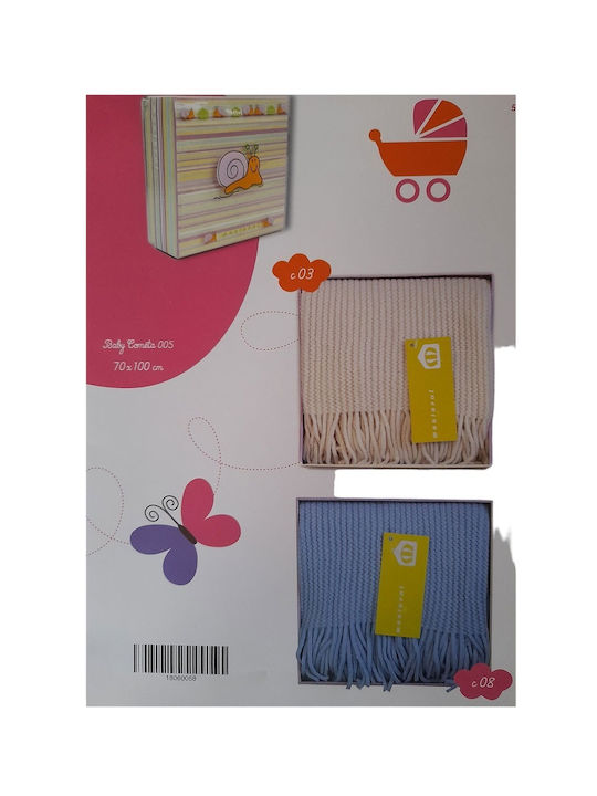 Manterol Casa Blanket Spanish Nursery Swaddling Blankets Knitted Multicolour 70x100cm