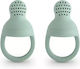 Mushie Blue Silicone Feeder for 6+ Months 2 Pieces