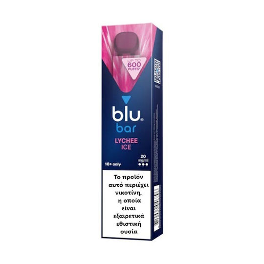 MyBlu Bar Țigară Electronică De Unică Folosință 600 Inhalări Lychee Ice 2ml 20mg Albastră