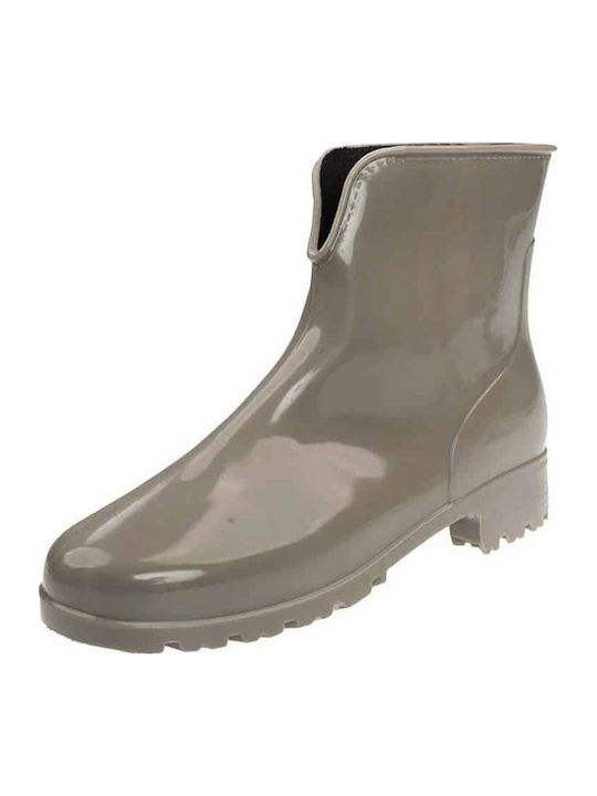 Adam's Shoes Κοντές Γυναικείες Γαλότσες Καφέ