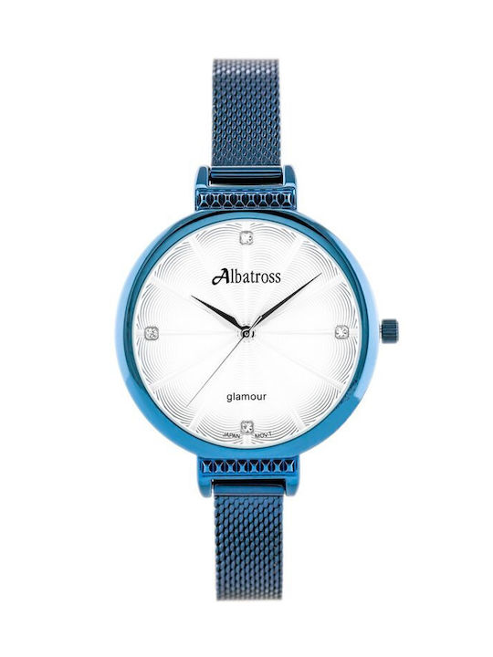 Albatross Uhr mit Blau Metallarmband