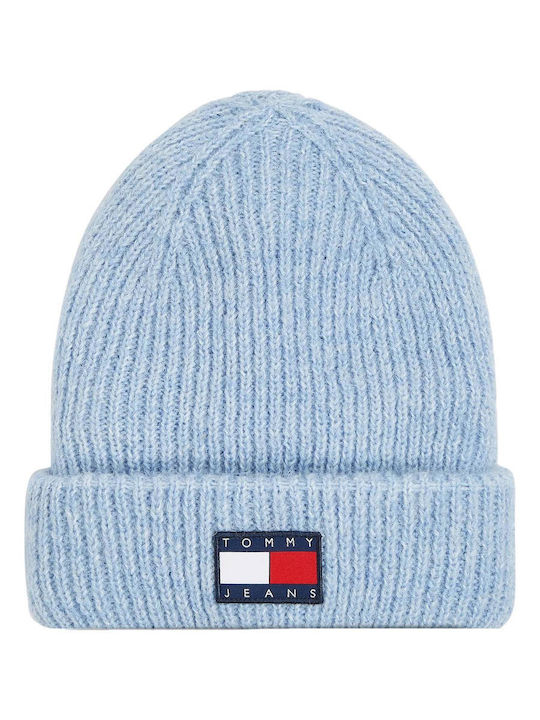 Tommy Hilfiger Beanie Γυναικείος Σκούφος Πλεκτός σε Γαλάζιο χρώμα