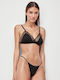 Gisela Lace Underwear Set with Bra & String Black
