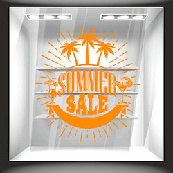 Aufkleber Anzeige Ermäßigungen 40x40cm Orange 10033 1Stück