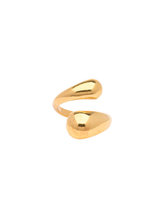 Philio Women's Gold Plated Brass Ring