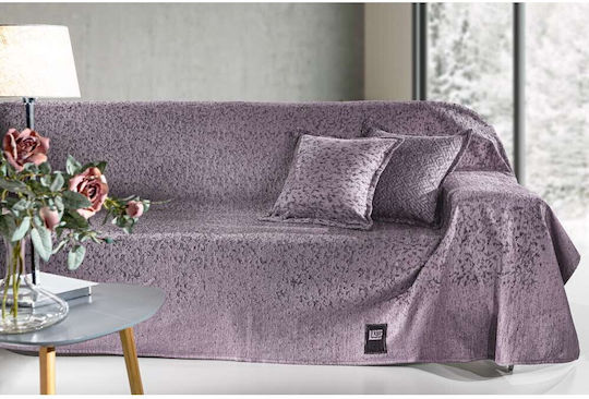 Guy Laroche Matis Ριχτάρι Πολυθρόνας Δύο 'Οψεων Chenille 180x150εκ. Purple