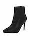 Xti Suede Women's Ankle Boots with High Heel Black