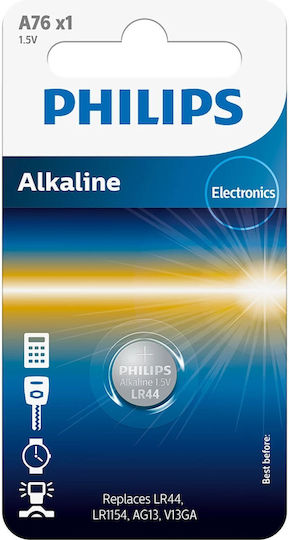 Philips Alkaline Baterie pentru ceasuri LR44 1.5V 1buc