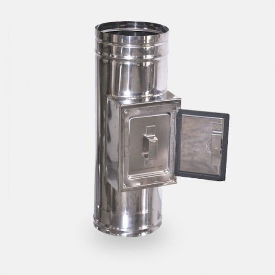 Technometal Θυρίδα Καπνοδόχου Inox 320mm Ασημί