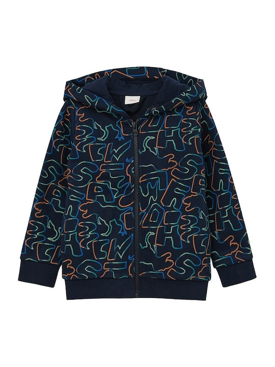 S.Oliver Kinder-Sweatjacke mit Kapuze Blau