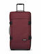 Eastpak Tranverz Μ Medium Travel Suitcase Fabric Bushy Burgundy with 4 Wheels Height 67cm EK00062L-2A9