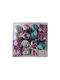 Hanging Ball Ornament Multicolour Set 16pcs