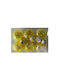 Hängendes Kugel Ornament Ornament Gelb 6cm Set 6Stück