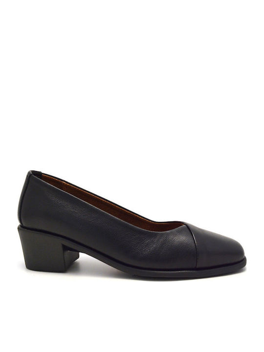 Leder Pumps Schwarz