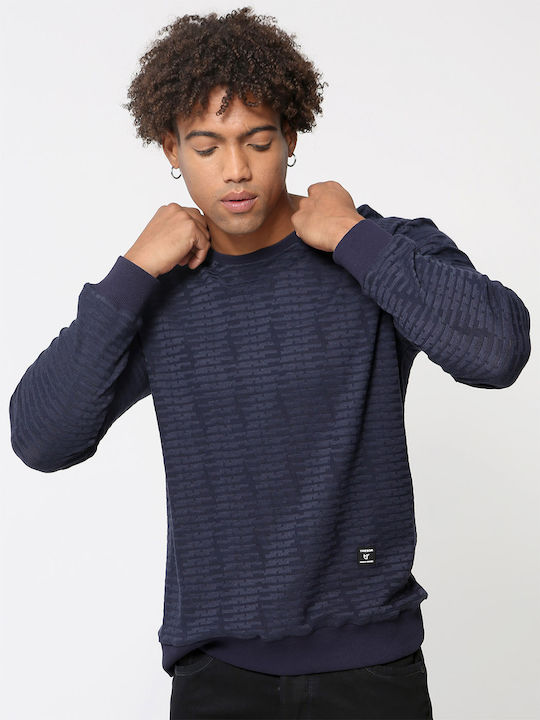 Tresor Herren Langarm-Pullover Blau