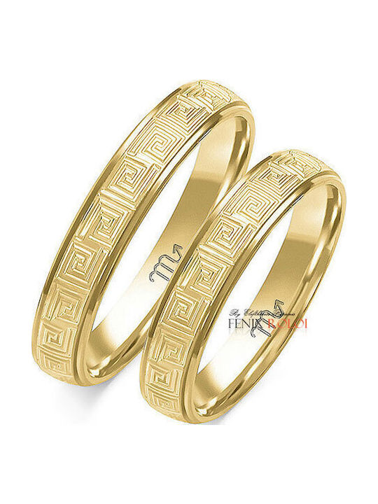 FenixJewelry Σετ Βέρες από Χρυσό 14Κ