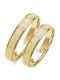 FenixJewelry Σετ Βέρες από Κίτρινο Χρυσό 14Κ με Ματ Φινίρισμα