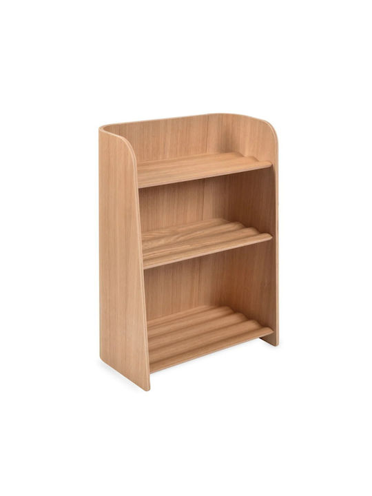 Curvy Floor MDF Bookcase Brown 60x35x80cm