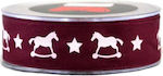 Kappa Decor Christmas Ribbon Burgundy 1pc