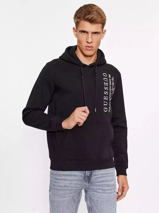 Guess Men's Sweatshirt with Hood black