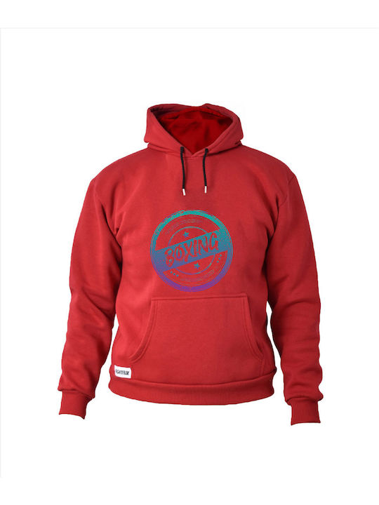 FightFlix Kinder Sweatshirt mit Kapuze Rot