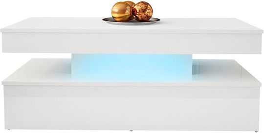 Central Coffee Table Glos White