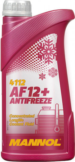 Mannol AF12+ Antifreeze Συμπυκνωμένο Αντιψυκτικό Υγρό Ψυγείου Αυτοκινήτου G12+ Κόκκινο Χρώμα 1lt