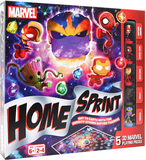 Επιτραπέζιο Παιχνίδι Marvel: Home Sprint Avengers για 2-4 Παίκτες 6+ Ετών (EN) Cartamundi