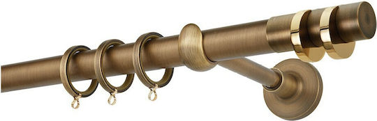 Zogometal Metalic Galerie pentru perdele Prestige Collection Simplu Φ25mm 240buc Bronz