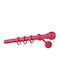 Zogometal Metallisch Vorhangstange Doppel mit Schiene Φ25mm 300cm Fuchsie