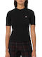 Dickies Women's Athletic Blouse Short Sleeve Black