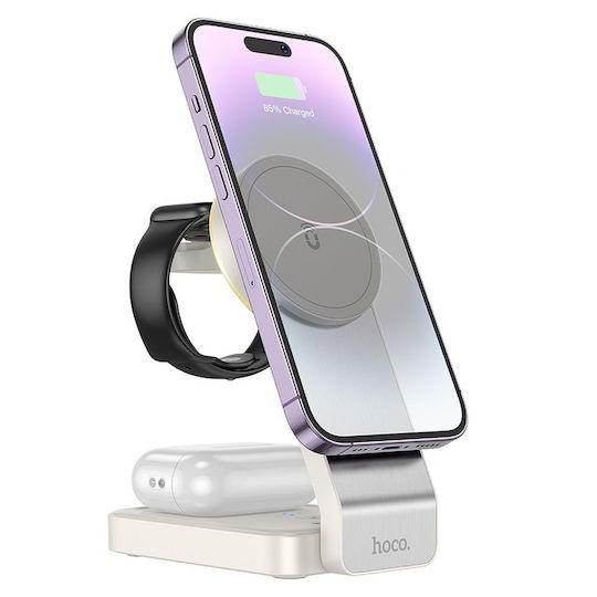Hoco Wireless Charger (Qi Pad) 15W Power Delivery White (CQ3)