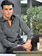 Long-sleeved Cotton Shirt Black