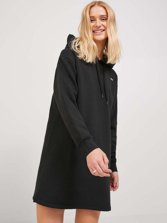Jack & Jones Mini Φόρεμα με Κουκούλα Μαύρο