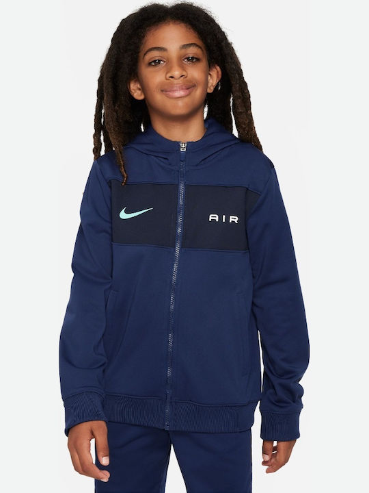 Athletic Kids Cardigan Dri-Fit with Hood Blue Nsw N Air Pk