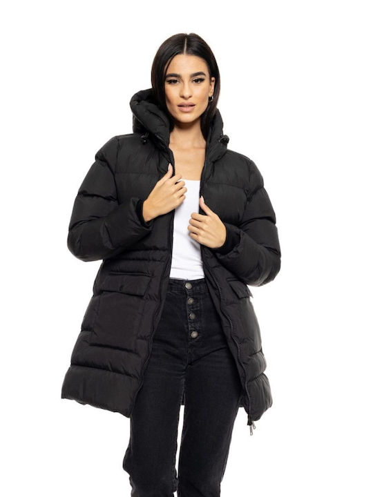 Splendid Kurz Damen Puffer Jacke für Winter Black