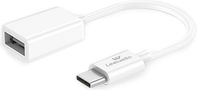 Leewello Μετατροπέας micro USB male σε micro USB female Λευκό 1τμχ