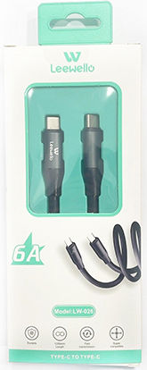 Leewello Regular USB 2.0 Cablu USB-C bărbătesc - USB-C Negru 1.2m