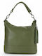 De piele Geantă de damă Crossbody Kaki