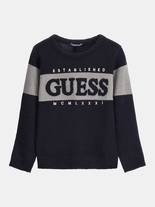 Guess Pulover pentru copii Cu mâneci lungi Albastru