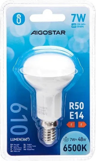 Aigostar Dulie Bec LED 7W pentru Soclu E14 și Formă R50 Alb rece 610lm
