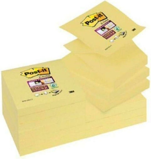 Post-it Autocolante Hârtii de Notițe în Cub Galbene 7.6x7.6buc Set 12buc