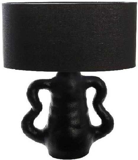 Espiel Ceramică Lampă de masă pentru Soclu E14 cu Abajur Negru și Bază Espiel Ceramică Lampă de masă pentru Soclu E14 cu Abajur Negru și Bază