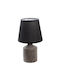 Espiel Ceramic Table Lamp for Socket E14 with Gray Shade and Base
