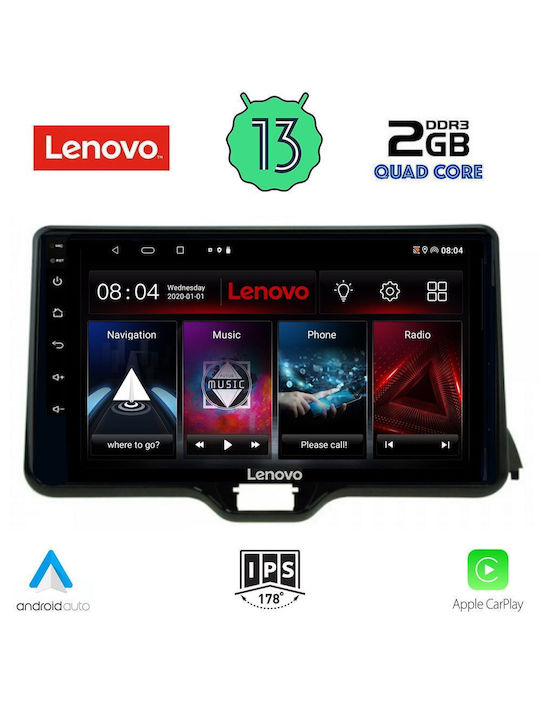 Lenovo Ηχοσύστημα Αυτοκινήτου για Toyota Yaris 2020> (Bluetooth/USB/WiFi/GPS) με Οθόνη Αφής 10"